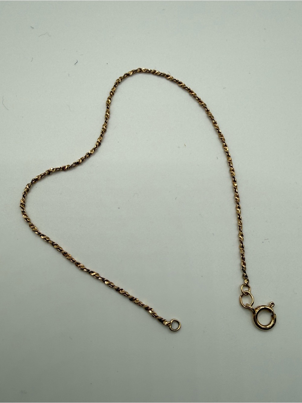 VINTAGE | dainty 1/20 12k gold filled petite stacking bracelet 7 in.